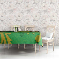 New Zealand Aotearoa Ruru Tablecloth Maori Fern Art Green LT05 - Polynesian Pride