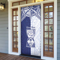 Personalised Northern Mariana Islands And Guam Door Cover Latte Stone With Tribal Pattern LT05 - Polynesian Pride