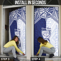 Personalised Northern Mariana Islands And Guam Door Cover Latte Stone With Tribal Pattern LT05 - Polynesian Pride