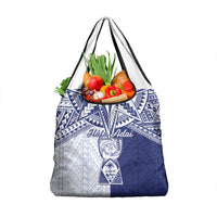 Northern Mariana Islands And Guam Grocery Bag Latte Stone With Tribal Pattern LT05 1-pack One Size Blue - Polynesian Pride