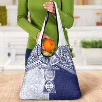 Northern Mariana Islands And Guam Grocery Bag Latte Stone With Tribal Pattern LT05 - Polynesian Pride