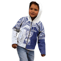 Personalised Northern Mariana Islands And Guam Kid Hoodie Latte Stone With Tribal Pattern LT05 - Polynesian Pride