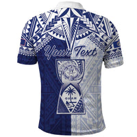 Personalised Northern Mariana Islands And Guam Polo Shirt Latte Stone With Tribal Pattern LT05 - Polynesian Pride