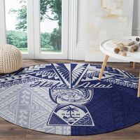 Northern Mariana Islands And Guam Round Carpet Latte Stone With Tribal Pattern LT05 - Polynesian Pride