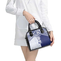 Northern Mariana Islands And Guam Shoulder Handbag Latte Stone With Tribal Pattern LT05 - Polynesian Pride