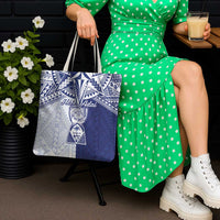 Northern Mariana Islands And Guam Tote Bag Latte Stone With Tribal Pattern LT05 - Polynesian Pride