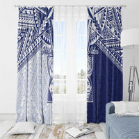 Northern Mariana Islands And Guam Window Curtain Latte Stone With Tribal Pattern LT05 - Polynesian Pride