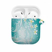 Polynesian Jellyfish AirPods Case With Plumeria Teal LT05 Teal - Polynesian Pride