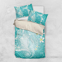 Polynesian Jellyfish Bedding Set With Plumeria Teal LT05 US Twin 172cm x 218cm Teal - Polynesian Pride