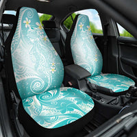 Polynesian Jellyfish Car Seat Cover With Plumeria Teal LT05 One Size Teal - Polynesian Pride
