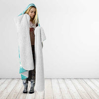 Polynesian Jellyfish Hooded Blanket With Plumeria Teal LT05 - Polynesian Pride