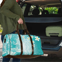 Polynesian Jellyfish Travel Bag With Plumeria Teal LT05 - Polynesian Pride