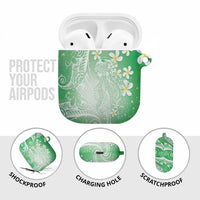 Polynesian Jellyfish AirPods Case With Plumeria Green LT05 - Polynesian Pride
