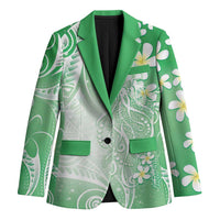Polynesian Jellyfish Blazer With Plumeria Green LT05 Unisex Green - Polynesian Pride