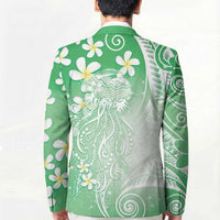 Polynesian Jellyfish Blazer With Plumeria Green LT05 - Polynesian Pride