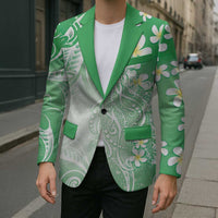 Polynesian Jellyfish Blazer With Plumeria Green LT05 - Polynesian Pride
