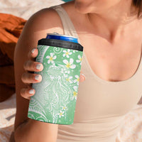 Polynesian Jellyfish 4 in 1 Can Cooler Tumbler With Plumeria Green LT05 - Polynesian Pride