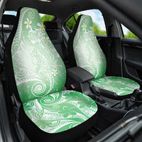 Polynesian Jellyfish Car Seat Cover With Plumeria Green LT05 One Size Green - Polynesian Pride