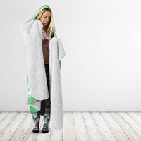 Polynesian Jellyfish Hooded Blanket With Plumeria Green LT05 - Polynesian Pride