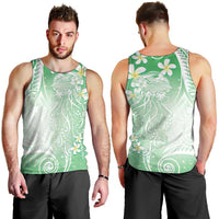 Polynesian Jellyfish Men Tank Top With Plumeria Green LT05 - Polynesian Pride