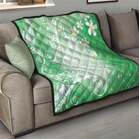 Polynesian Jellyfish Quilt With Plumeria Green LT05 - Polynesian Pride