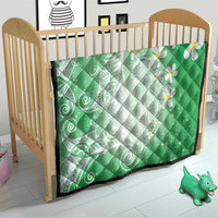 Polynesian Jellyfish Quilt With Plumeria Green LT05 - Polynesian Pride