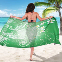 Polynesian Jellyfish Sarong With Plumeria Green LT05 - Polynesian Pride