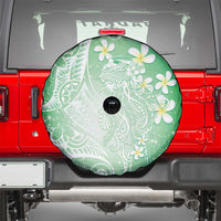 Polynesian Jellyfish Spare Tire Cover With Plumeria Green LT05 - Polynesian Pride