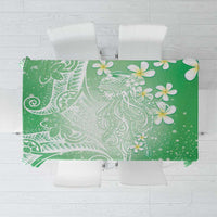 Polynesian Jellyfish Tablecloth With Plumeria Green LT05 Green - Polynesian Pride