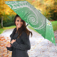 Polynesian Jellyfish Umbrella With Plumeria Green LT05 - Polynesian Pride