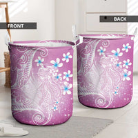 Polynesian Jellyfish Laundry Basket With Plumeria Pink LT05 - Polynesian Pride