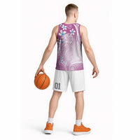 Polynesian Jellyfish Basketball Jersey With Plumeria Pink LT05 - Polynesian Pride