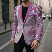 Polynesian Jellyfish Blazer With Plumeria Pink LT05 - Polynesian Pride