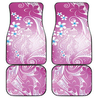 Polynesian Jellyfish Car Mats With Plumeria Pink LT05 - Polynesian Pride