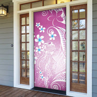 Polynesian Jellyfish Door Cover With Plumeria Pink LT05 - Polynesian Pride
