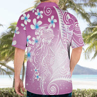 Polynesian Jellyfish Hawaiian Shirt With Plumeria Pink LT05 - Polynesian Pride