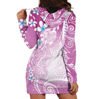 Polynesian Jellyfish Hoodie Dress With Plumeria Pink LT05 - Polynesian Pride