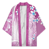 Polynesian Jellyfish Kimono With Plumeria Pink LT05 Unisex Pink - Polynesian Pride