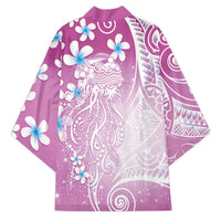 Polynesian Jellyfish Kimono With Plumeria Pink LT05 - Polynesian Pride