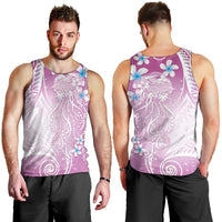 Polynesian Jellyfish Men Tank Top With Plumeria Pink LT05 - Polynesian Pride