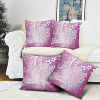 Polynesian Jellyfish Pillow Cover With Plumeria Pink LT05 - Polynesian Pride