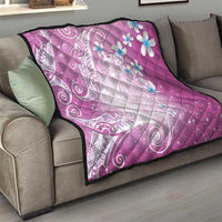 Polynesian Jellyfish Quilt With Plumeria Pink LT05 - Polynesian Pride