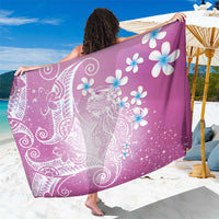 Polynesian Jellyfish Sarong With Plumeria Pink LT05 One Size 44 x 66 inches Pink - Polynesian Pride