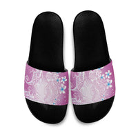 Polynesian Jellyfish Slide Sandals With Plumeria Pink LT05 Pink - Polynesian Pride
