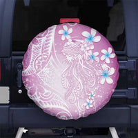 Polynesian Jellyfish Spare Tire Cover With Plumeria Pink LT05 No hole Pink - Polynesian Pride