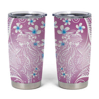 Polynesian Jellyfish Tumbler Cup With Plumeria Pink LT05 Pink - Polynesian Pride