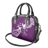 Fibromyalgia Awareness Shoulder Handbag Polynesian Purple Ribbon