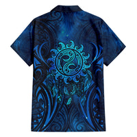 New Zealand Dream Catcher Family Matching Puletasi and Hawaiian Shirt Maori Koru Pattern Blue Version LT05 - Polynesian Pride