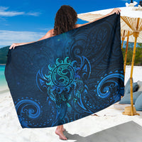 New Zealand Dream Catcher Sarong Maori Koru Pattern Blue Version