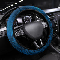 New Zealand Dream Catcher Steering Wheel Cover Maori Koru Pattern Blue Version LT05 Universal Fit Blue - Polynesian Pride